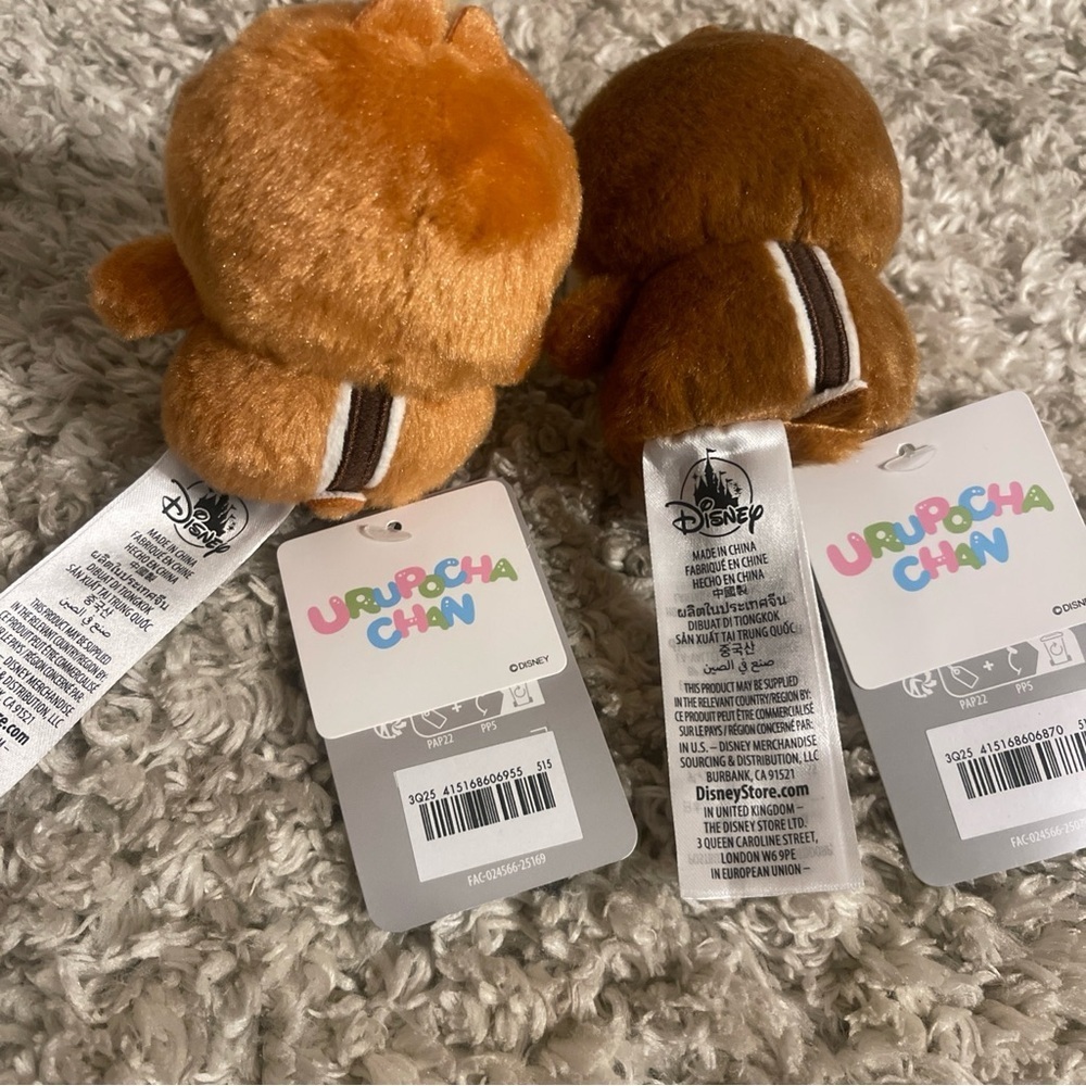 Chip and Disney Urupocha-Chan Plush – Mini 4'' – Disney Store Japan exclusive - Picture 4 of 4